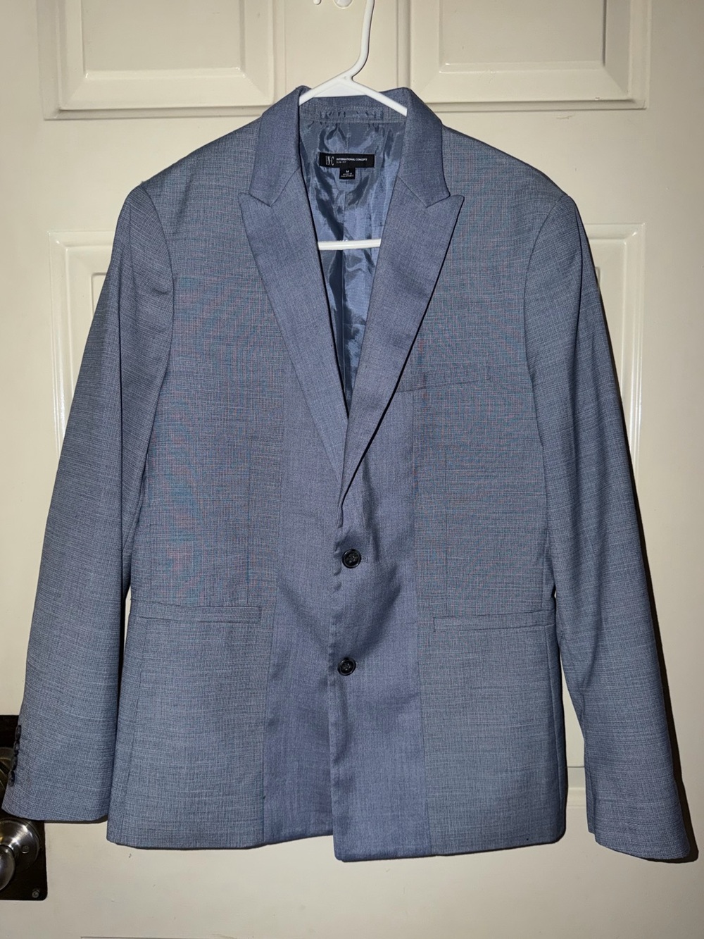INC International Concepts Light Blue Two-Button Sport Coat slim fit